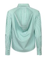Striped Shirt with Open Back - ST 0203 Green - Image 3
