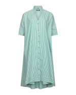 Striped A - Line Midi Dress with Open Back - ST 0205 Green - Image 2