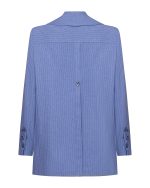 Open - Back Pinstripe Blazer - ST 0211 Blue - Image 2