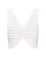 Minimal Draped Hook Top - ST - 0213 White - Image 2