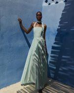 Halter Neck Striped Maxi Dress - ST 0214 Green