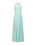 Halter Neck Striped Maxi Dress - ST 0214 Green - Image 2
