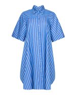 Relaxed Shirt Dress- ST-0217 Blue - Image 2