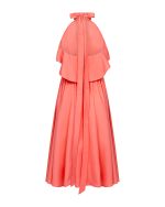 Ruffle Halter Midi Dress - SΤ 0218 Coral - Image 3