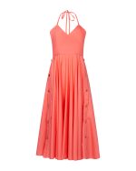 Open Back Flared Dress -  ST  0219 Coral - Image 3