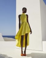 Asymmetric Halter Dress - ST 0223 Yellow
