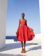 Off - Shoulder Sculpted Dress - ST 0224 Red