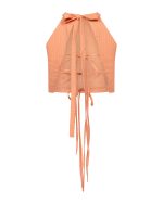 Striped Halter Crop Top - ST 0237 Coral - Image 2
