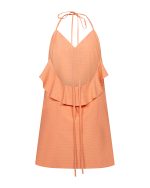 Open - Back Mini Dress - ST 0239 Coral - Image 3