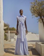 Striped Maxi Dress - ST 0242 Light Blue