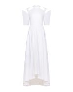 Maxi Dress With Unique Sleeves - ST 0244 White - Image 2