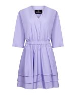 V- neckline Midi Dress - ST 0246 Lavender - Image 2