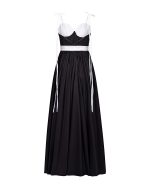 Two Tone Maxi Dress - ST 0247 Black - Image 3