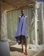 Striped Airy Dress - ST 0249 Dark Blue