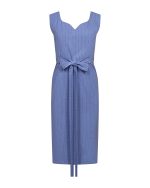 Striped Midi Dress ST 0255 Blue - Image 2