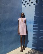 Striped Minimal Mini Dress - ST 0260 Pink