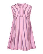 Striped Minimal Mini Dress - ST 0260 Pink - Image 2