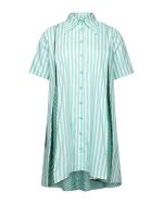 Striped Shirt Dress - ST 0261 Green - Image 2