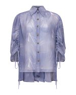 Flowing Lace - Up Sleeve Shirt - ST 0266 Print Blue - Image 2