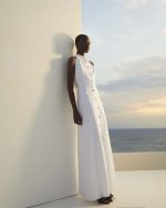 Open - Back Buttone Maxi Dress - ST 0271 White