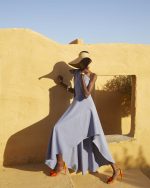 Asymmetric Open - Back Dress - ST 0274 Blue