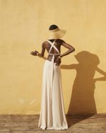 Open - Back Fluid Maxi Dress - ST 0277 Nude - Image 2
