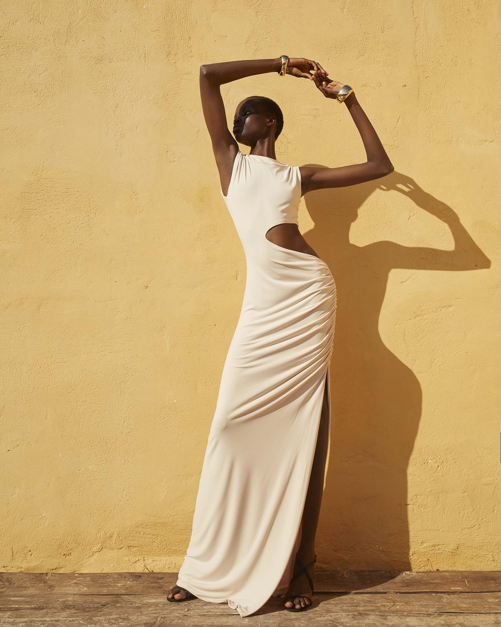 0285 Cut - Out Maxi Dress - ST 0285 Nude - Image 1