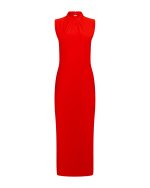 Sleek Open - Back Maxi Dress - ST 0286 Red - Image 2