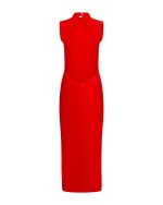 Sleek Open - Back Maxi Dress - ST 0286 Red - Image 3