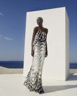 Polka - Dot Evening Maxi Dress - ST 0302 White