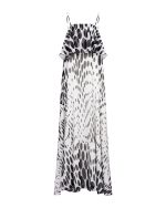 Polka - Dot Evening Maxi Dress - ST 0302 White - Image 2