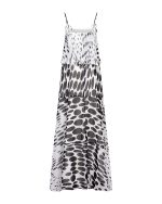 Polka - Dot Evening Maxi Dress - ST 0302 White - Image 3