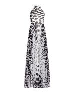 Polka - Dot Halter Maxi Dress - ST 0305 White - Image 2