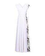 Two - Tone Flowing Maxi Dress - ST 0311 White - Image 3