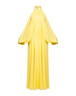 Halter Draped Maxi Dress - ST 0312 Yellow - Image 4