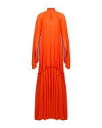 Draped High - Neck Maxi Dress - ST 0313 Orange - Image 2