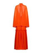 Draped High - Neck Maxi Dress - ST 0313 Orange - Image 3