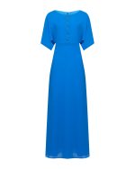 Flowing Buttoned Maxi Dress - ST 0315 Blue - Image 2