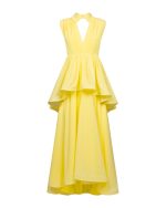 Layered High - Neck Maxi Dress - ST 0319 Yellow - Image 2