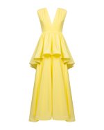 Layered High - Neck Maxi Dress - ST 0319 Yellow - Image 3