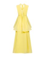 Layered High - Neck Maxi Dress - ST 0319 Yellow - Image 4