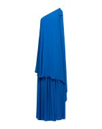 Draped One - Shoulder Maxi Dress - ST 0320 Blue - Image 3