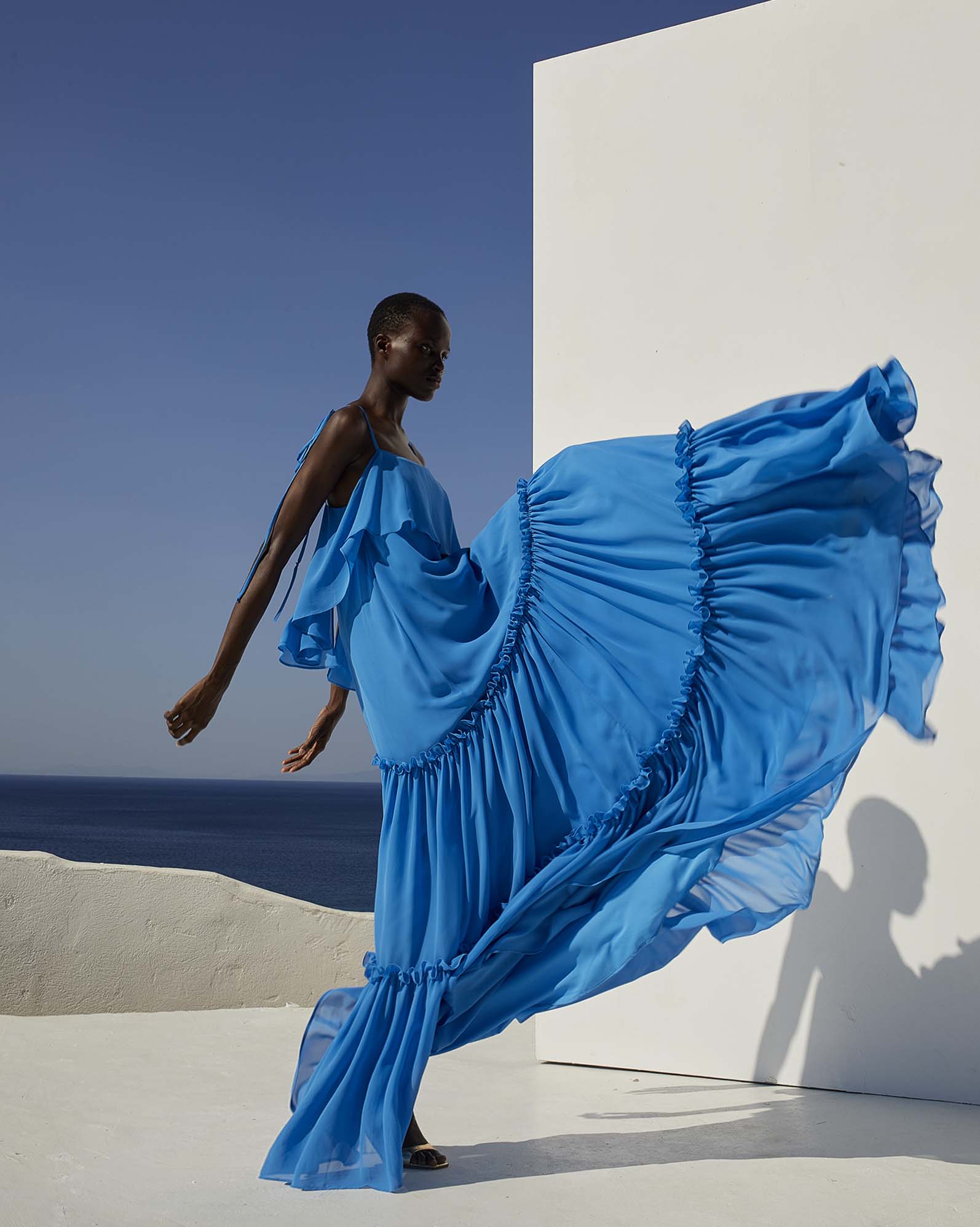 0325 Layered Flow Maxi Dress - ST 0325 Blue - Image 1