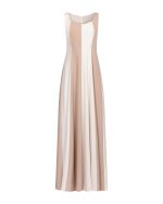 Color - Block A - Line Maxi Dress  - ST 0326 Beige- Nude - Image 2