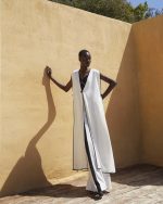 Long Sleeveless Layered Vest  - ST 0329 White