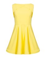 Structured Mini Flared Dress - ST 0332 Yellow - Image 2