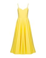 Strapless Sculptural Midi Dress - ST 0334 Yellow - Image 3