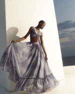 Flowing Tiered Maxi Skirt - ST 0338 Print Blue - Image 2