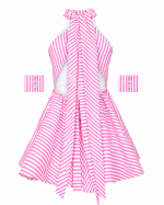 Cross - Back Striped Statement Dress - ST 0287 - Image 4