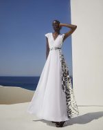 Two - Tone Flowing Maxi Dress - ST 0311 White